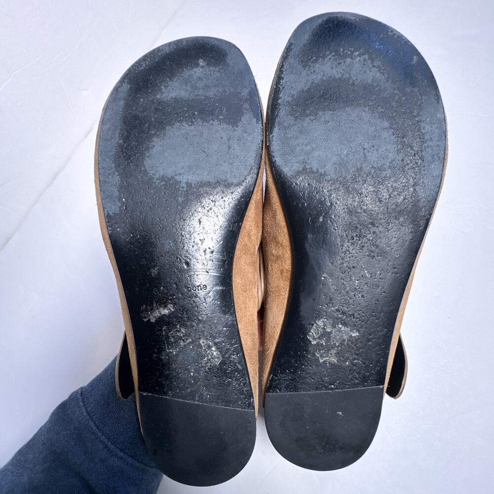 Rag & Bone Ansley Slide Suede Leather Buckle Mules Brown Size 39 - Picture 9 of 11